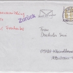 BRD - Amtlich geöffnet Brief Ingolstadt Kleinolbersdorf 1995 Verschlusstreifen