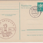 DDR - 10 Pfg. Bauwerke Ganzsache + priv. Zudruck Schach Zwönitz 1978