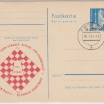 DDR - 25 Pfg. Bauwerke Ganzsache + priv. Zudruck Schach Zwönitz 1983