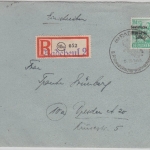 SBZ - Radebeul 1948 2. Philatelistischer Weihnachtsmarkt Einschreibebrief