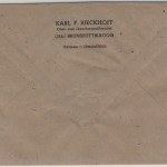 Bizone - 24 Pfg. Arbeiter/Band Aufdruck kopfstehend Brief Brunsbüttelkoog 1948