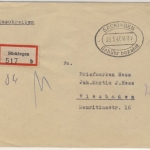 All.Bes. - Säckingen 1947 Gebühr bezahlt Einschreibebrief n. Wiesbaden