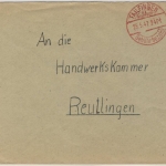 All.Bes. - Tailfingen 1947 24 Pfg Gebühr bezahlt Tagesstempel Brief n Reutlingen