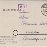 SBZ - Crimmitschau 1948 Gebühr bezahlt Ra2 Ortsbrief/Drucksache Einladung LDPD