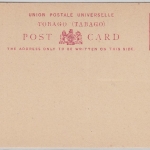 Tobago - 1 P. Victoria Ganzsache Postkarte ungebraucht