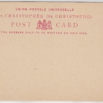 St. Christopher - 1 P. Victoria Ganzsache Postkarte ungebraucht