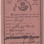 Hannover - Münder Einzeiler Aufgabeschein f. Wertbrief n. Springe 1847