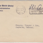 USA - Portofreier Brief Congress-Abgeordneter Washington - Augusta 1938 OU Ayres