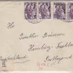 Dänemark - 4x10 Ö. Kinderhilde Zensurbrief Tarm Hamburg/postlagernd 1941 Inhalt