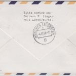 Tunesien - Lufthansa 1st-Flug Tunis - München Luftpostbrief 1968