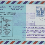 BRD - Zuleitungspost Lufthansa 1st-Flug Bogota - Quito 70+70 Pfg. B&S Privat-GA