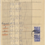 Berlin - 2x30 Pfg. Bauten Posteinlieferungsbuchseite Aufgabe v. 4 Paketen 1951