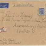 Berlin - 80+20+5 Pfg. Bauten I Luftpost Einschreibebrief 5.Gew.st. Lichterfelde
