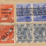 Berlin - Mischfrankatur Berlin/SBZ/Bizone EBf.-Vds. 3. Gew.st. Berlin-Lankwitz