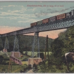 Mähren - Eibenschitz Eibenschütz Eisenbahnbrücke farbige AK gelaufen 1912