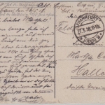 Lettland - Libau Liepaja Badestraße, Farb-AK gelaufen/Feldpostkarte 1918