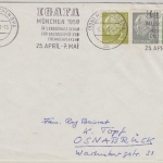 BRD - Heuss Zusammendruck 8+10 Pfg. u.a. Brief München - Osnabrück 1959