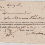 Baden - Emmendingen 1822 Aufgabeschein (Reko-Brief n. Carlsruhe) 22 Kr. franco