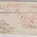 Baden - Stokach roter L1 Nachnahmebrief n. Öhringen 1834 - mit Inhalt