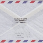 BRD - 2x500 Pfg. SWK Luftpost Einschreiben Rückschein n. USA Göttingen 1996