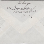 BRD - 110 Pfg. Heinemann Einzelfrankatur Luftpostbrief n. USA Bremerhaven 1974