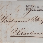 Bayern - München 1847 L2 a. Portobrief n. Ichenhausen - mit Inhalt
