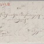 Bayern - Hollfeld roter L1 Francobrief n. Burggrub 1839 - mit Inhalt