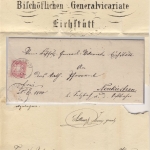 Bayern, 3 Kr. Wappen gez., K1 Eichstädt - Neukirchen 1871 - mit Inhalt