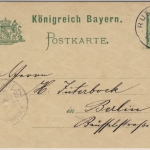 Bayern - Ruelzheim 1901 K1 5 Pfg. Ganzsache priv. Zudruck Zigarrenfabrik Moekel