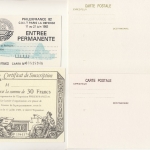 Frankreich - Philexfrance 82 Eintrittskarte, 2 Ganzsachen, Cert. de Souscroption