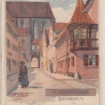 Bayern - Bahnpost Rothenburg II Steinach 1903 afrb. Künstler-AK Rothenburg