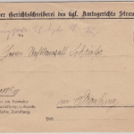Bayern - 30 Pfg. Staatswappen Ortsdienstbrief Zustellurkunde Straubing 1918