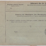 Bayern - 50+20+10 Pfg. Wappen Paketkarte n. BELGIEN Günzburg - Brüssel 1891