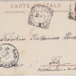 Italien - Cernobbio Lago di Como farb. Mehrbildlitho Villa d'Este gelaufen 1901