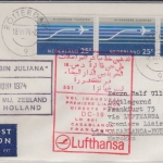 Niederlande/Schiffspost - Zuleitungspost LH 1st-Flug Casablanca - Frankfurt 1974