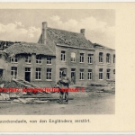 Belgien - Passchendaele Zooebeke Westflandern zerstörte Straßenfront sw-AK