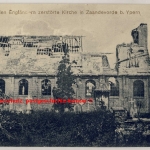 Belgien - Zandevorde zerstörte Kirche - sw-AK ungelaufen, ca. 1916