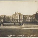 Frankreich - Hirson Dep. Aisne Hospital Briset sw-Fotokarte/Feldpost 1915 n.