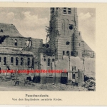 Belgien - Passchendaele zerstörte Kirche sw-AK/Kriegs-Erinnerungskarte ca. 1916