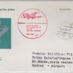 Indonesien - Lufthansa 1st-Flug Djakarta - Sydney Luftpostbrief 1974 Karate