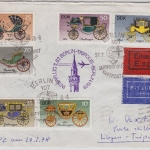DDR - Interflug 1st-Flug Berlin - Tripolis Luftpost Eilbrief 1978 Motiv Kutschen