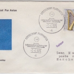 BRD - 70 Pfg. Harfe Luftpostbrief n. ENGLAND LH 1st-Flug Düsseldorf - Manchester