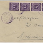 Kontrollrat - Burhave viol. Kreisgitterstpl. m. Fehleinstellung 5.3.(4)5 Brief