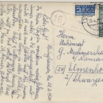 BRD - (16) Heringhausen ü. Korbach Landpoststpl. sw-AK n. Elmenhorst 1954