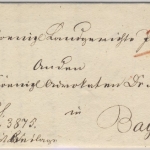 Bayern - Pegnitz Fingerhut-K1 Fahrpostbrief n. Bayreuth 1853 - mit Inhalt
