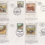 Österreich - Volksbrautum III+IV+V auf 9 Schmuck-FDC m. ESST