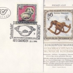 Österreich - Volksbrautum III+IV+V auf 9 Schmuck-FDC m. ESST