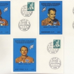 Raumfahrt - H. Oberth-Gesellschaft Bausteinkarte 97-101 5 Karten SST Berlin 1975