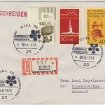 BRD - Olympiade 1972 Kiel Olympische Segelwettbewerbe Sonder-R-Zettel + SST