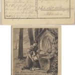 Bayern - Fleck T. Lenggries Posthilfstelle Ra3 Feldpostkarte n. München 1914